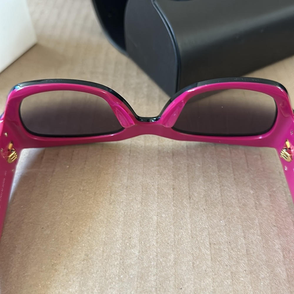 ⭐️SALE⭐️ Cartier CT0304S Pink & Black Sunglasses with Gold Accents Gray Lens EUC - Picture 13 of 13